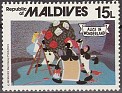 Maldives 1980 Walt Disney 15 L Multicolor Scott 893